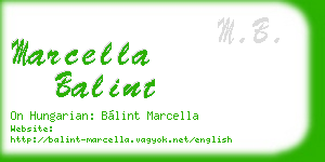 marcella balint business card