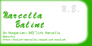 marcella balint business card